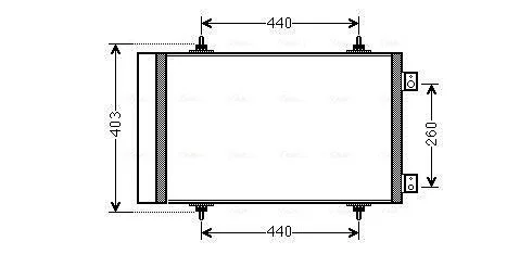 Радіатор кондиціонера PSA Jumpy Expert II 1,6d 2,0d AVA AVA COOLING CNA5263D (фото 1)