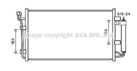 Радіатор кондиціонера Nissan Leaf (11-) AVA AVA COOLING DN5387D