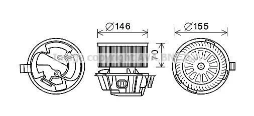 Вентилятор обігрівача салону Nissan Micra (02-10) AVA AVA COOLING DN8384 (фото 1)