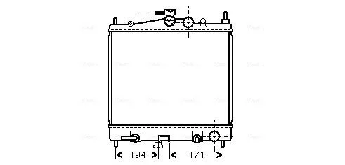 Радіатор охолодження двигуна Nissan Micra 1,2i 1,4i AT 03>10, Note 1,4i 1,6i AT 06> AVA AVA COOLING DNA2248 (фото 1)