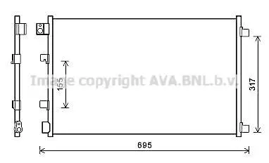 AVA Радіатор кондиціонера NISSAN QASHQAI (2007) 1.6 CVTC AVA COOLING DNA5281 (фото 1)