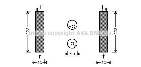 AVA Осушувач кондиціонера CHEVROLET LACETTI (2003) 1.6 (вир-во AVA) AVA COOLING DWD057 (фото 1)