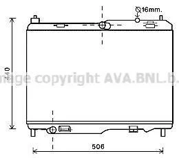 Радіатор охолодження двигуна Ford B-Max (12-), Ecosport (12-), Fiesta (02-), Transit Courier (14-) 1.4, 1.5, 1.6 TDCi AVA AVA COOLING FD2442 (фото 1)