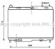 Радіатор охолодження двигуна Ford B-Max (12-), Ecosport (12-), Fiesta (02-), Transit Courier (14-) 1.4, 1.5, 1.6 TDCi AVA AVA COOLING FD2442 (фото 1)