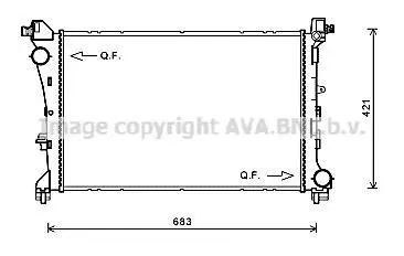 Радіатор, Система охолодження двигуна CLEVER FIT AVA COOLING FT2414 (фото 1)
