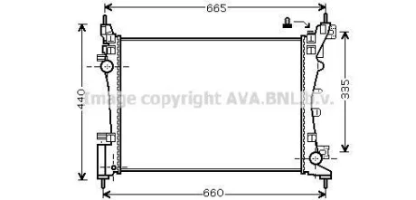 Радіатор система охолодження двигуна AVA COOLING FTA2318