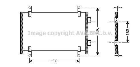 Радіатор кондиціонера Citroen Jumper/Peugeot Boxer/Fiat Ducato (02-) AVA AVA COOLING FTA5302 (фото 1)