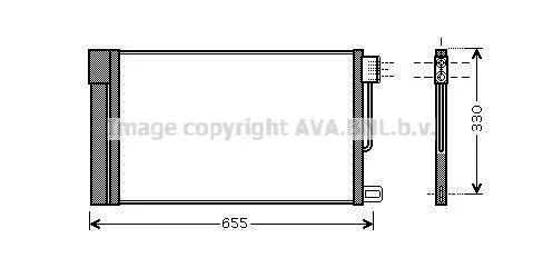 Радіатор кондиціонера Citroen Nemo/Fiat Fiorino/Peugeot Bipper (08-)/Opel Corsa (07-) AVA AVA COOLING FTA5314D (фото 1)