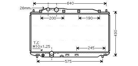 Радиатор охлаждения двигателя Honda Civic 1,8i 06> MT AC+ AVA AVA COOLING HD2187 (фото 1)