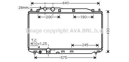 Радіатор охолодження двигуна Honda Civic VIII (06-) 1.6i, 1.8i (ver. Denso) AVA AVA COOLING HD2191 (фото 1)