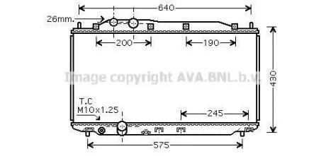 Радіатор охолодження двигуна Honda Civic VIII (06-) 1.6i, 1.8i (ver. Denso) AVA AVA COOLING HD2191