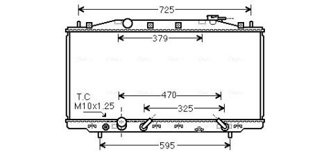 Радіатор охолодження двигуна Honda Accord 2,4i 08>15 AT AC+/- AVA AVA COOLING HD2224