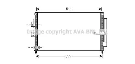 Радіатор кондиціонера HONDA CIVIC VIII (FA, FD) (05-) (вир-во AVA) AVA COOLING HD5223D