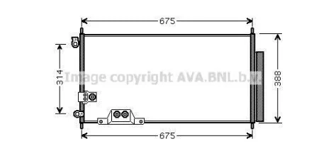 Радиатор кондиционера Honda Accord VII (03-) 2.2i-CTDi AVA AVA COOLING HDA5239D
