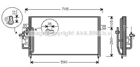 Радіатор кодиціонера AVA COOLING HY5059