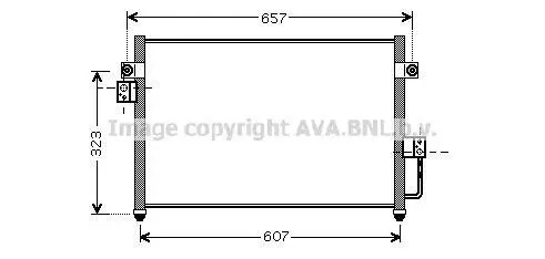 Радіатор кондиціонера Hyundai Terracan (01-) AVA AVA COOLING HY5134 (фото 1)