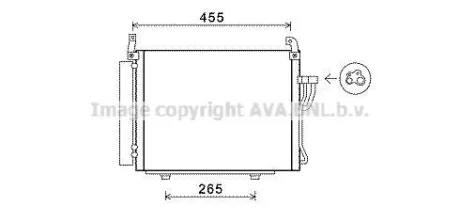 Радіатор кондиціонера Hyundai i10 (07-) AVA AVA COOLING HY5245D