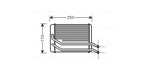 Радіатор обігрівача салону Hyundai Santa Fe (01-) AVA AVA COOLING HY6118 (фото 1)