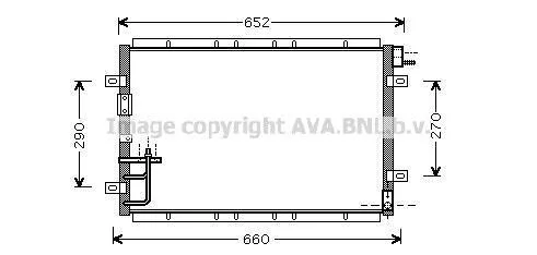 Радиатор кондиционера KIA Sorento I (02-) AVA AVA COOLING KA5030 (фото 1)