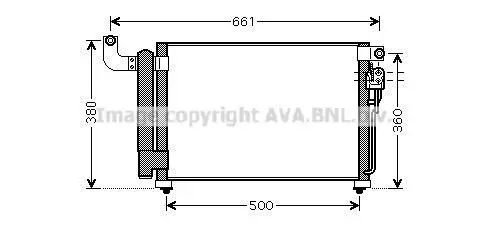 Радіатор кондиціонера KIA Rio II (05-) 1.4i, 1.5CRDi AVA AVA COOLING KA5082D (фото 1)