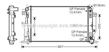 Радіатор, Система охолодження двигуна CLEVER FIT AVA COOLING MS2445