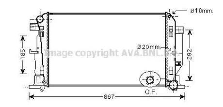Радіатор, система охолодження двигуна CLEVER FIT AVA COOLING MS2446