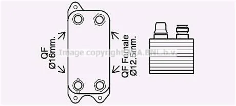 Радіатор масляний КПП MB C-Class (07-), E-Class (09-) AVA AVA COOLING MS3686