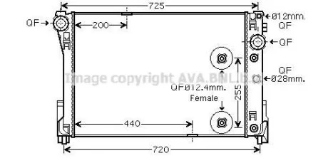 Радіатор, Система охолодження двигуна CLEVER FIT AVA COOLING MSA2546