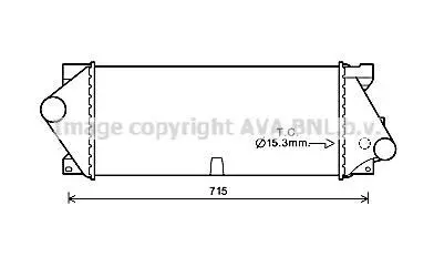 Інтеркулер MB M-Class W163 (98-) 3.2i, 2.7CDi AVA AVA COOLING MSA4677 (фото 1)