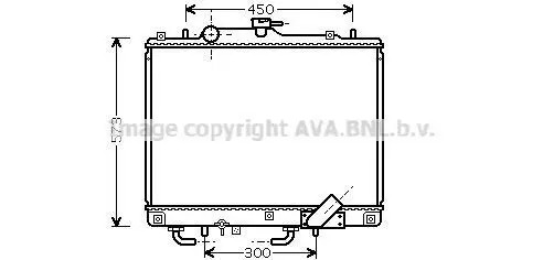 Радіатор, Система охолодження двигуна CLEVER FIT AVA COOLING MT2156 (фото 1)