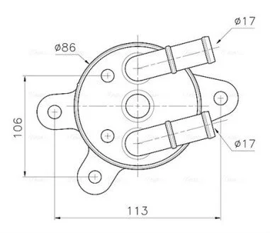 Радиатор масляный АКПП Mazda CX5 (12-) 2.0i AVA AVA COOLING MZ3301