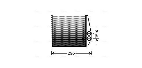 Радиатор обогревателя салона Opel Vectra C (02-) AVA AVA COOLING OLA6355 (фото 1)