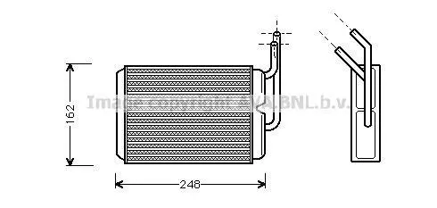 Теплообмінник, система опалення салону AVA COOLING RT6220 (фото 1)