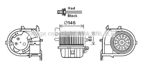 Вентилятор салону AVA COOLING RT8588