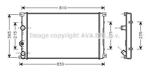 Радіатор охолодження двигуна MOVANO/MASTER D MT 98- (Ava) AVA COOLING RTA2276 (фото 1)