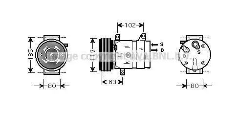 Компресор кондиціонера Renault Master II (98-), Trafic II (01-)/Opel Movano (98-), Vivaro (01-)/Nissan Interstar (02-), Primastar (01-) AVA AVA COOLING RTAK440 (фото 1)