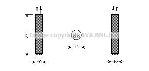 Осушувач кондиціонера Nissan Micra (03-), Note (06-) AVA AVA COOLING RTD493 (фото 1)