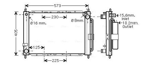 Радіатор охолодження RENAULT CLIO (2006) 1.6 (AVA) AVA COOLING RTM500
