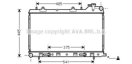 Радиатор система охлаждения двигателя AVA COOLING SU2075