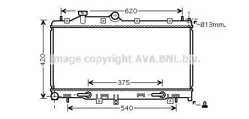 Радіатор, Система охолодження двигуна CLEVER FIT AVA COOLING SU2076 (фото 1)