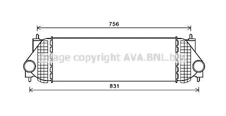 Интеркулер Suzuki Grand Vitara (05-) 1.9DDiS AVA AVA COOLING SZA4134 (фото 1)