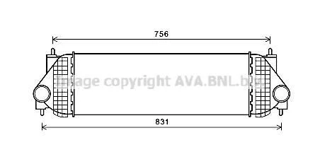 Интеркулер Suzuki Grand Vitara (05-) 1.9DDiS AVA AVA COOLING SZA4134