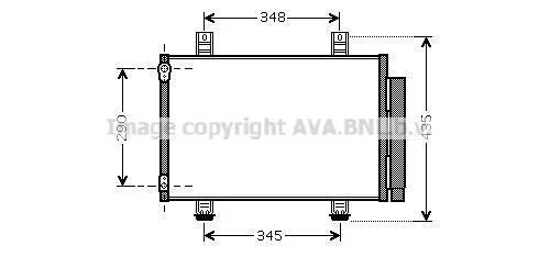 Радіатор кондиціонера Suzuki Swift (05-) AVA AVA COOLING SZA5087D (фото 1)