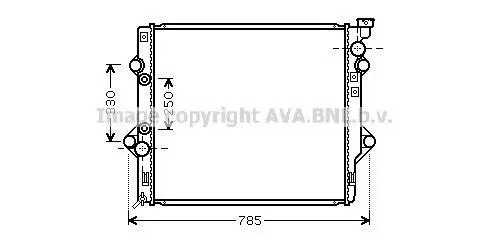 Радиатор охлаждения TOYOTA LANDCRUISER 4.0i (пр-во AVA) AVA COOLING TO2367 (фото 1)
