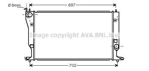 Радіатор охолодження двигуна Toyota Avensis T25 (05-) 2.2D4D AVA AVA COOLING TO2398 (фото 1)