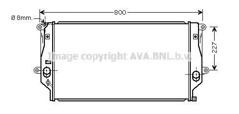 Радіатор, Система охолодження двигуна CLEVER FIT AVA COOLING TO2401 (фото 1)