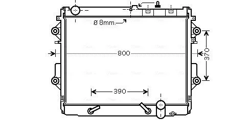 Радіатор охолодження двигуна Toyota LC200 4.5TD 07> AT AC+/- AVA AVA COOLING TO2490 (фото 1)