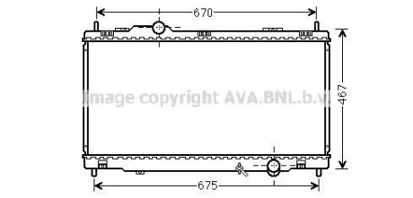 Радиатор охлаждения двигателя Lexus GS (05-) AVA AVA COOLING TO2495