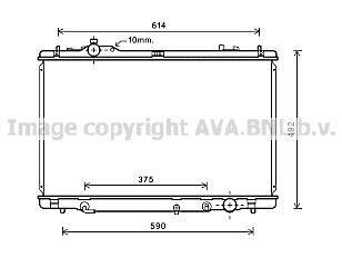Радиатор система охлаждения двигателя AVA COOLING TO2615