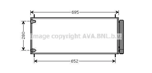 Радіатор кондиціонера Toyota Auris (07-), Corolla (07-), Verso (09-) 2.0D, 2.2D AVA AVA COOLING TO5406D (фото 1)